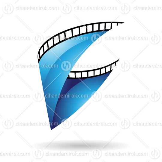 Blue Glossy Film Strip Icon