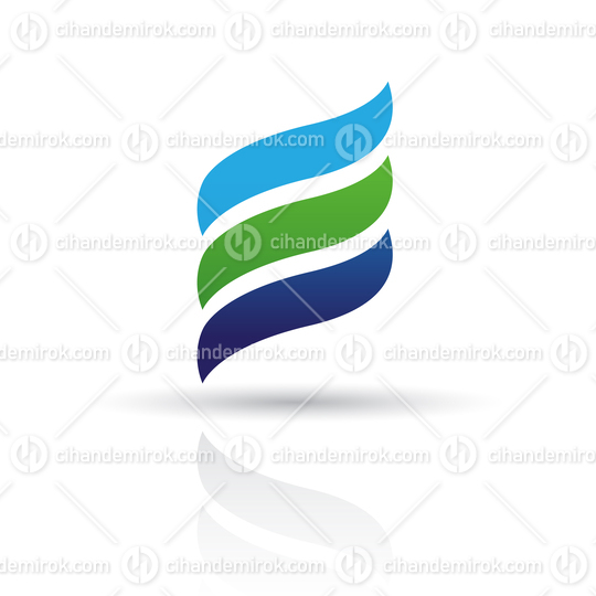 Blue Green Abstract Bulb Like Logo Icon