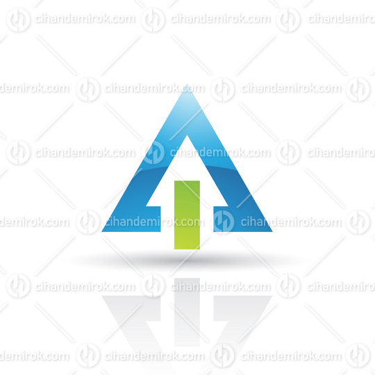 Blue Green Abstract Triangle Logo Icon