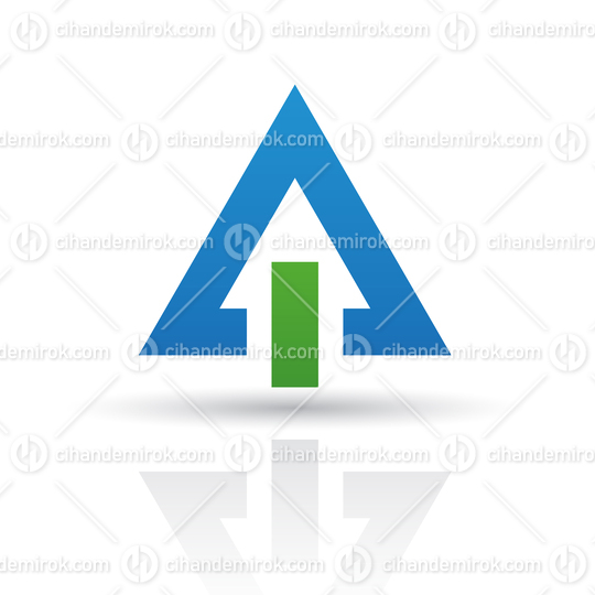Blue Green Abstract Triangle Logo Icon
