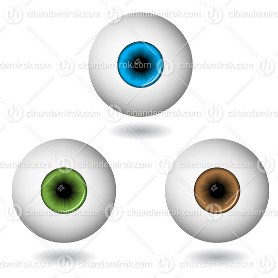 Blue Green and Brown Eye Balls