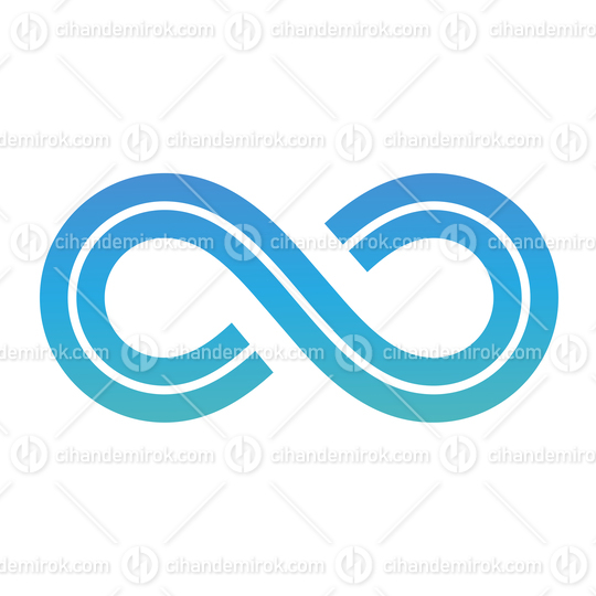 Blue Infinity Symbol with Retro Stripes