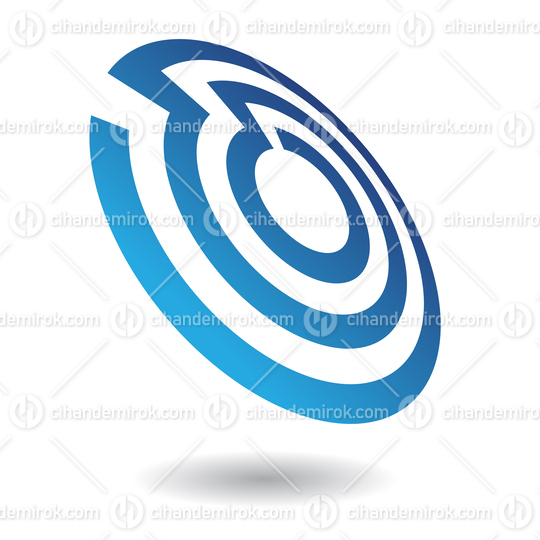 Blue Maze Like Abstract Logo Icon in Perspective