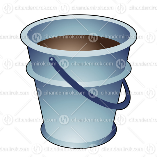 Blue Metal Bucket for Water