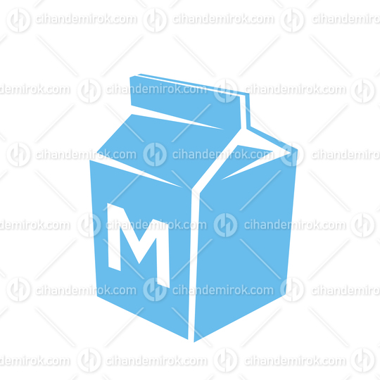 Blue Milk Icon isolated on a White Background Vector Illustration