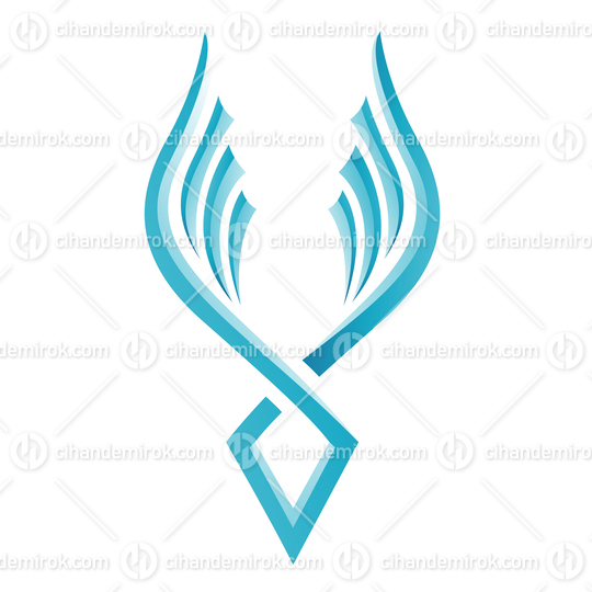 Blue Simplistic Wings Icon