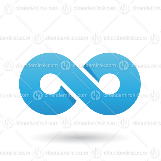 Blue Thick Infinity Symbol Vector Illustration