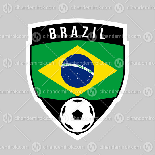 Brazil Shield Team Badge for Football Tournament