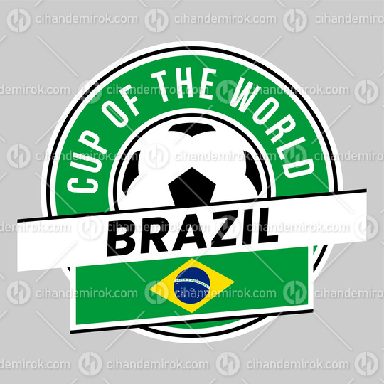 Brazil Team Badge for Football Tournament