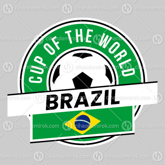 Brazil Team Badge for Football Tournament
