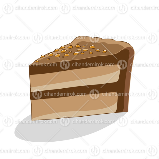 Cake Icon on a White Background Vector Illustration