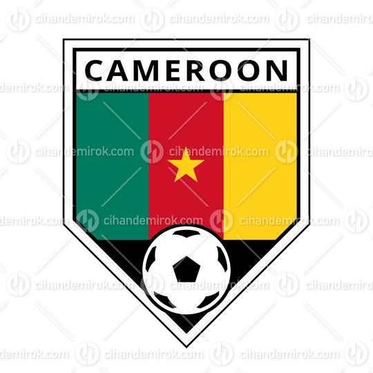 Cameroon Angled Team Badge for Football Tournament