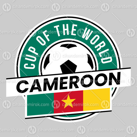 Cameroon Team Badge for Football Tournament