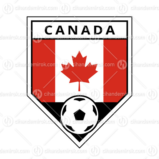 Canada Angled Team Badge for Football Tournament