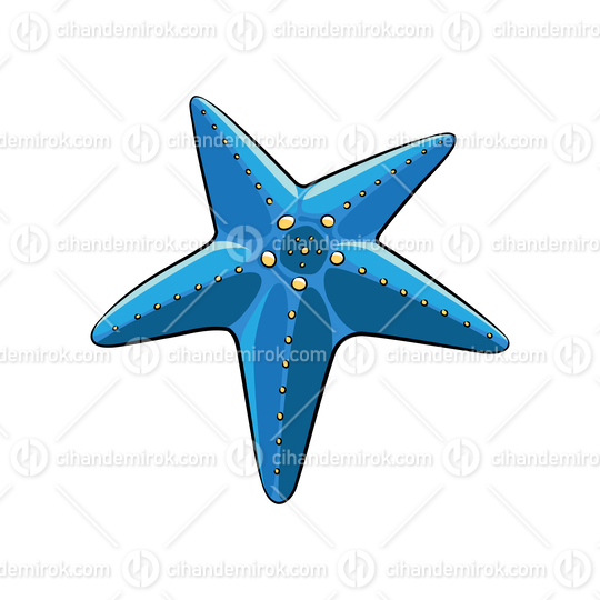 Cartoon Blue Starfish
