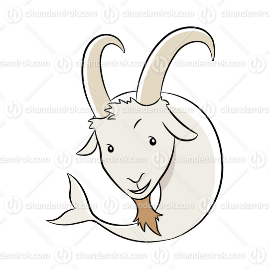 Cartoon of Capricorn Zodiac Sign