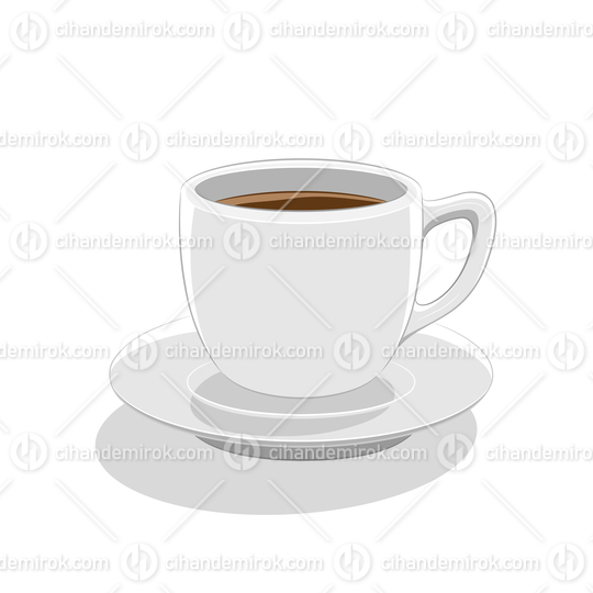 Coffee Cup Icon on a White Background Vector Illustration