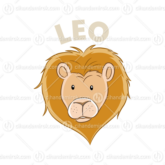 Colorful Cartoon of Leo Zodiac Sign