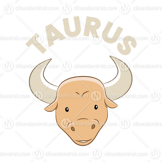 Colorful Cartoon of Taurus Zodiac Sign