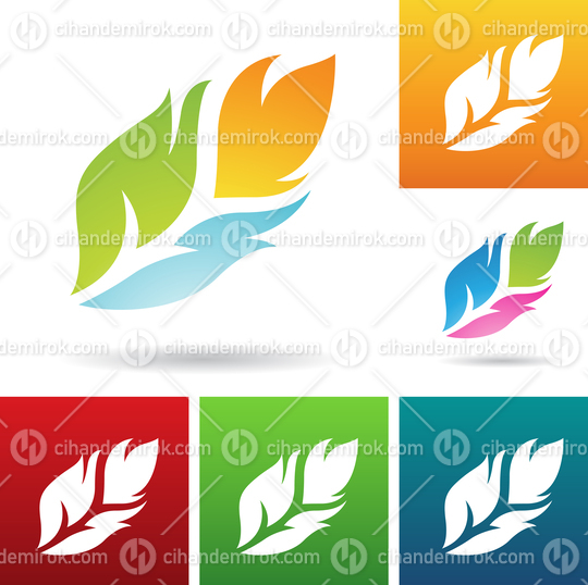 Colorful Feather Icons
