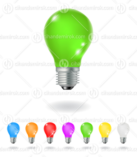 Colorful Gradient Mesh Light Bulbs