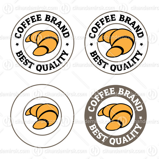 Colorful Round Croissant Icon with Text 1