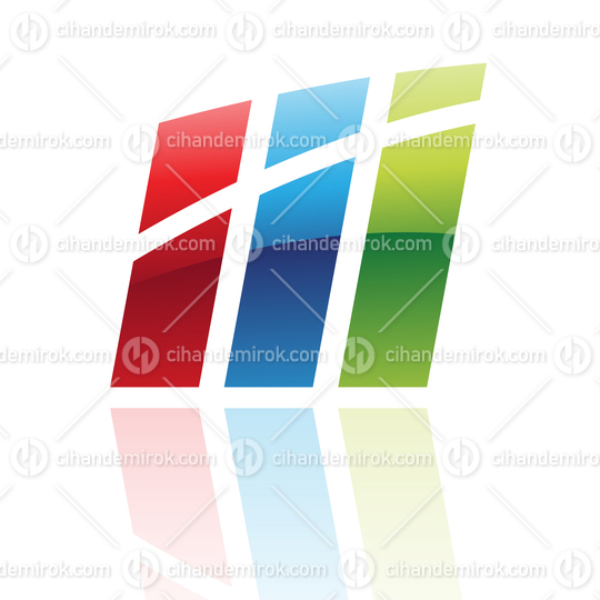Colorful Striped Retro Abstract Logo Icon of Bars