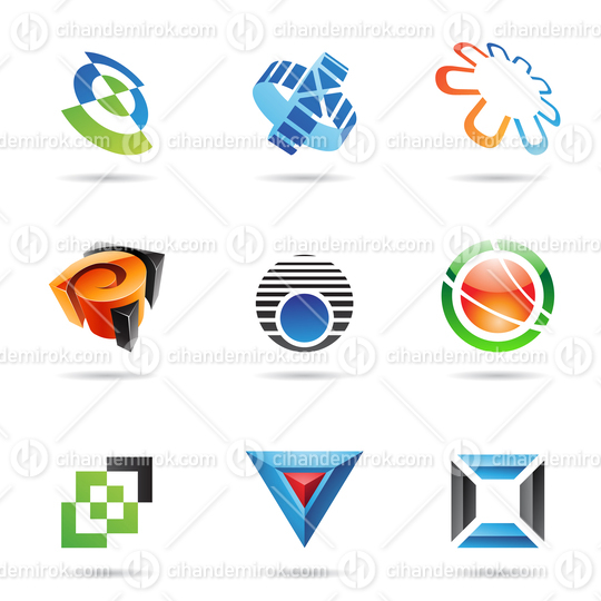 Colorful Various Abstract Icon Set