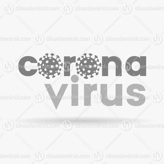 Coronavirus Lower Case Grey Letters with Simplistic Icons