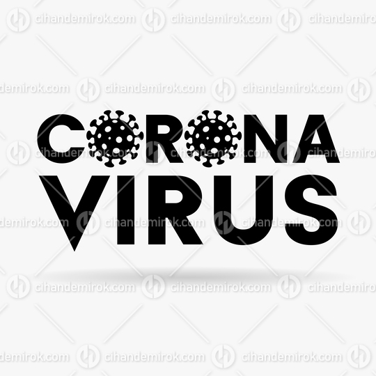 Coronavirus Upper Case Black Letters with Simplistic Icons