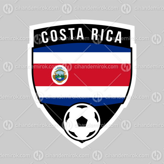 Costa Rica Shield Team Badge for Football Tournament