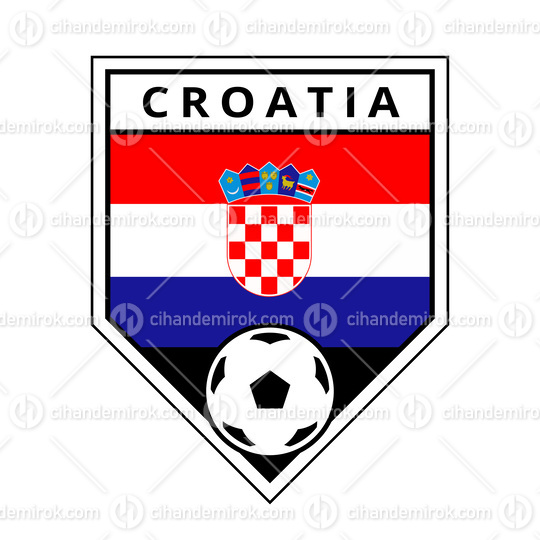 Croatia Angled Team Badge for Football Tournament