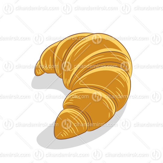 Croissant Icon on a White Background Vector Illustration