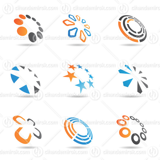 Dots, Circles, Stars and Various Other Abstract Shapes in Perspe