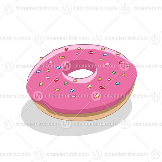 Doughnut Icon on a White Background Vector Illustration