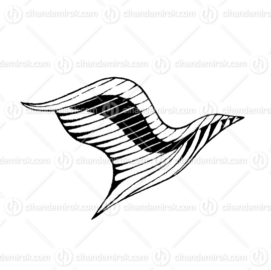 Eagle, Scratchboard Engraved Vector