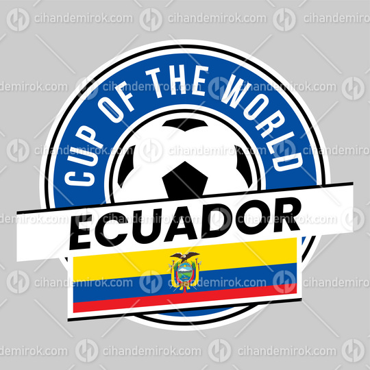 Ecuador Team Badge for Football Tournament