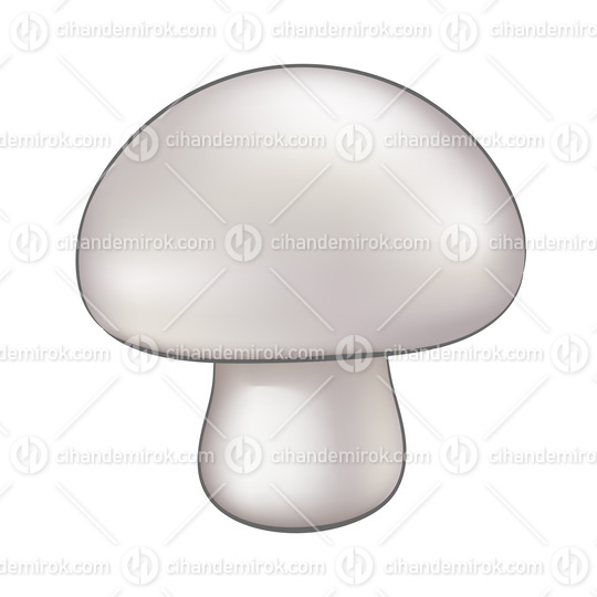 Edible Mushroom with Grey Outlines