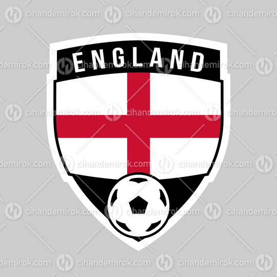 England Shield Team Badge for Football Tournament