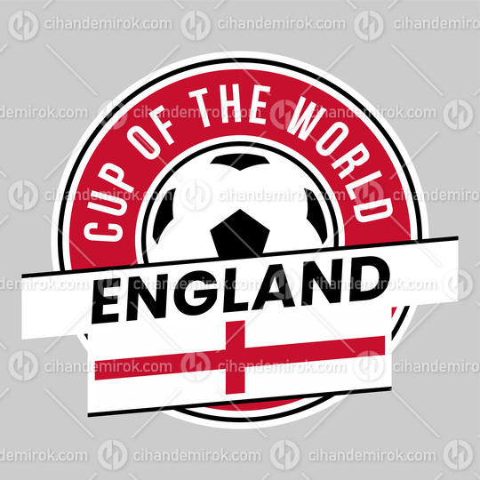 England Team Badge for Football Tournament
