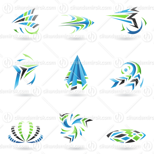 Flying Dynamic Abstract Icons