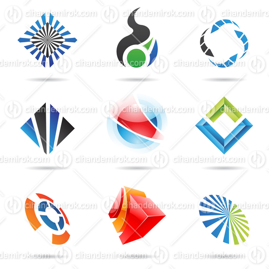 Geometrical Abstract Colorful Icons