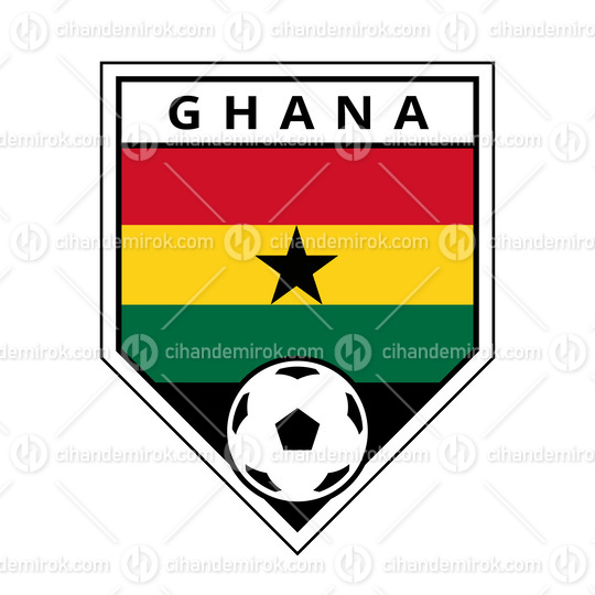 Ghana Angled Team Badge for Football Tournament