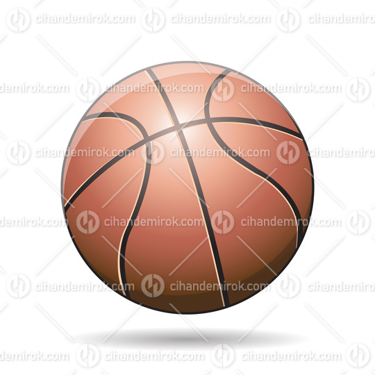 Glossy Basketball isolated on a White Background