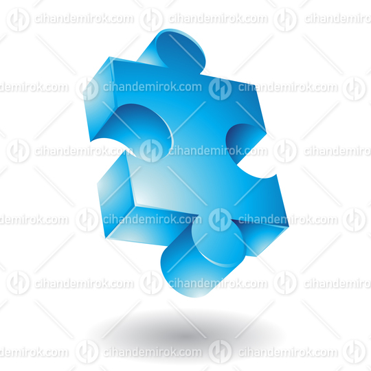 Glossy Blue Jigsaw Icon