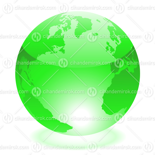 Glossy Green World Icon