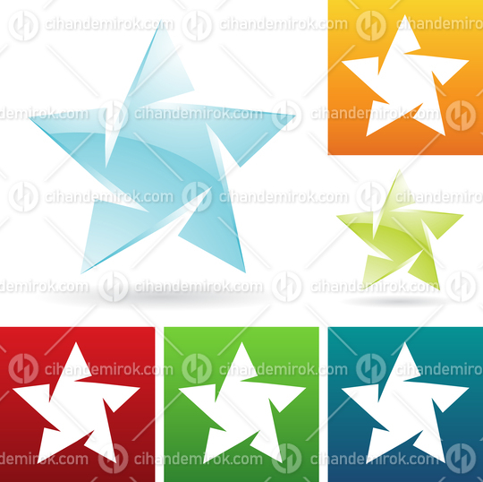 Glossy Ice Star Icon