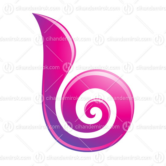 Glossy Magenta Candy-like Letter B Logo Icon - Bundle No: 036