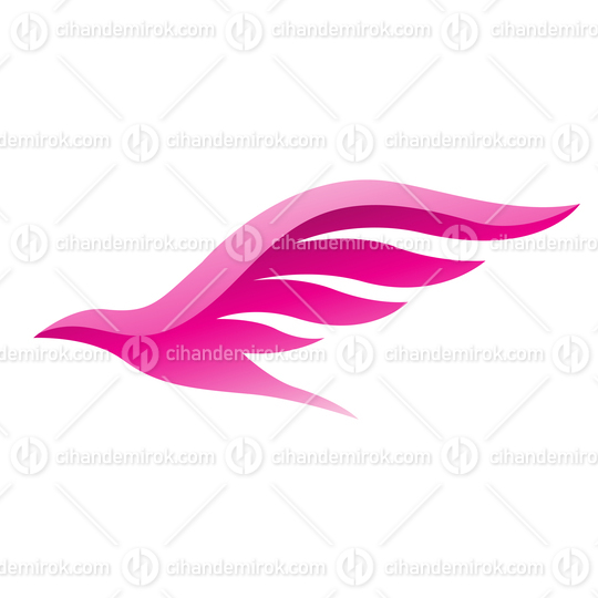 Glossy Pink Bird Icon