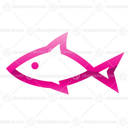 Glossy Pink Fish Icon